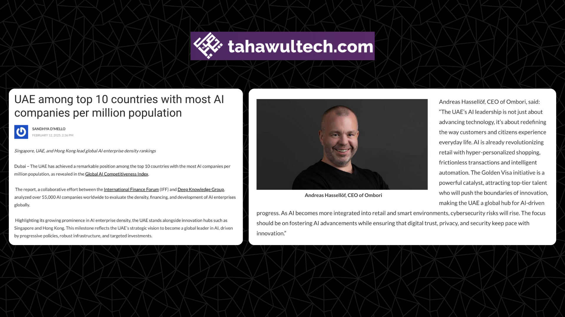 UAE among top 10 countries with most AI companies per million population